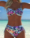 Elina™ | Bikini de estampado abstracto con tirantes finos