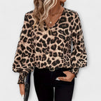 Sudadera elegante con estampado de leopardo