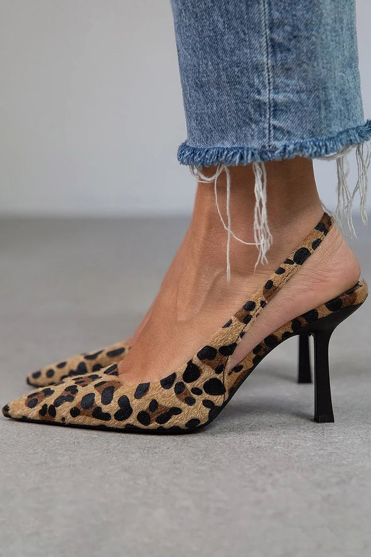 Vera™ | Zapatos de tacón con estampado de leopardo