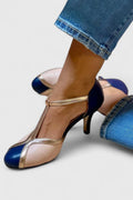 Tania | Sandalias de Tacón Cuadrado con Tira en T