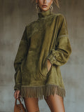Olive™ | Vestido de cuello alto