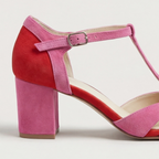 Lara | Sandalias de Tacón Cuadrado con Tobillera