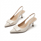 Ana | Kitten Heels Slingback de Oficina