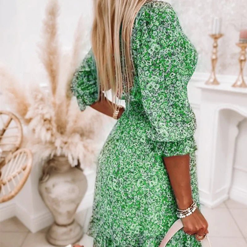 Thessaly™ | Vestido maxi floral elegante