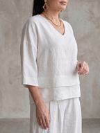 Río | Conjunto de Top en Capas y Pantalón Ancho