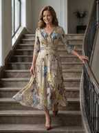 Andrea™ | Vestido Midi con Escote Cruzado