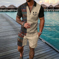 Víctor™ | Conjunto polo de viajero del tiempo: camisa polo y pantalones cortos