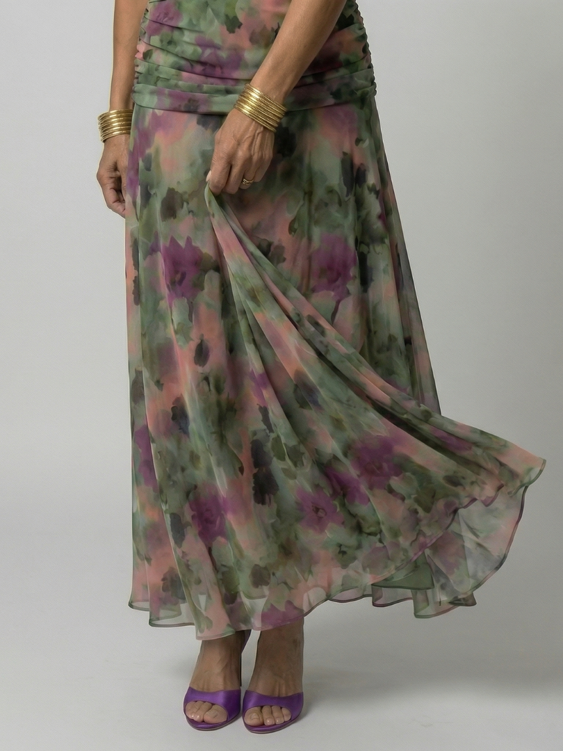 Celia | Vestido Midi con Hombro Descubierto