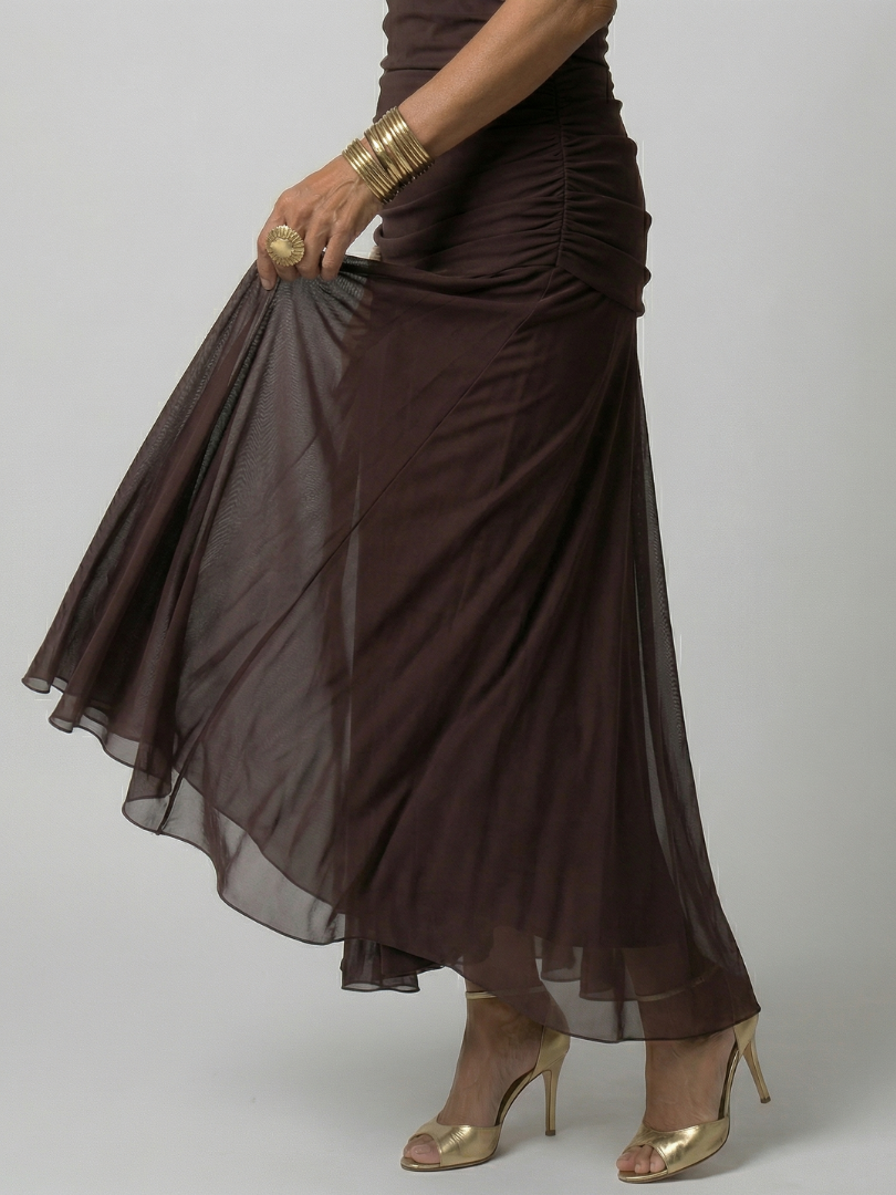 Celia | Vestido Midi con Hombro Descubierto