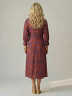 Luna | Vestido Midi Cruzado Natural
