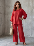 Prudencia | Conjunto de Túnica Oversize y Pantalón Ancho