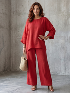 Prudencia | Conjunto de Túnica Oversize y Pantalón Ancho