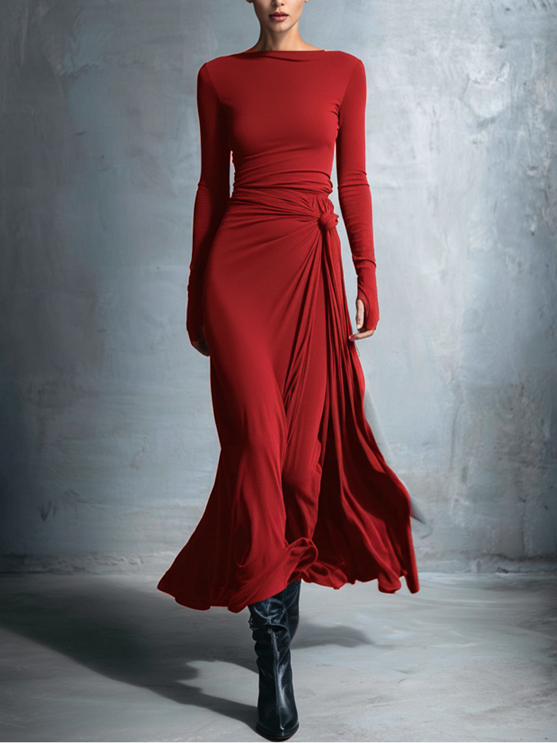 Marina ❘ Vestido largo con lazo lateral