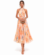 Aurora™ | Vestido con escote halter y estampado en acuarela