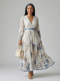 Raquel | Vestido Midi Cruzado con Pliegues