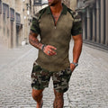 David™ | Conjunto polo camuflado y pantalones cortos