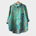 Alessa™ | Camisa de lino refinada con estampado