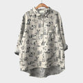 Clara™ | Blusa de lino atemporal con estampado