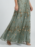 Valeria™ | Vestido maxi halter floral