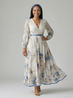 Raquel | Vestido Midi Cruzado con Pliegues