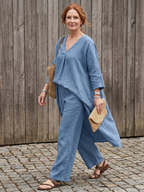 Onyx™ | Conjunto de túnica holgada y pantalones de pierna ancha