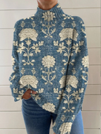 Blanca | Jersey de cuello alto artístico
