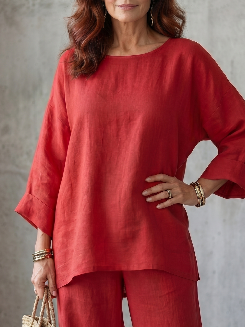 Prudencia | Conjunto de Túnica Oversize y Pantalón Ancho