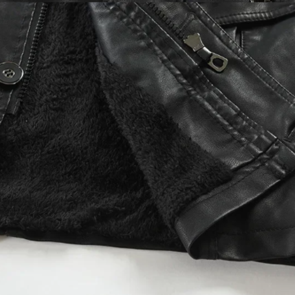 Daniel™ | Chaqueta de cuero larga y elegante para motorista