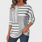 Olga - Blusa a rayas de material transpirable