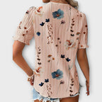 Emily - Blusa de moda con escote en V