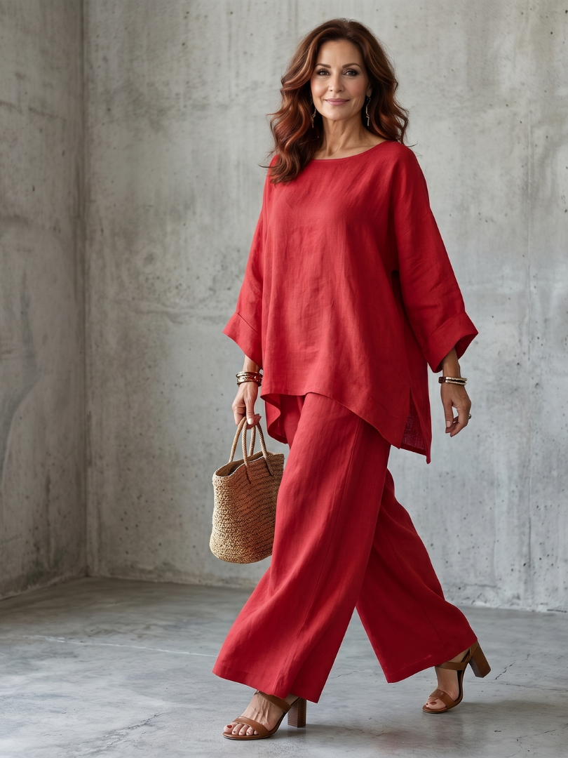 Prudencia | Conjunto de Túnica Oversize y Pantalón Ancho