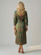 Lune™ | Vestido midi envolvente de color natural