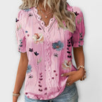 Emily - Blusa de moda con escote en V