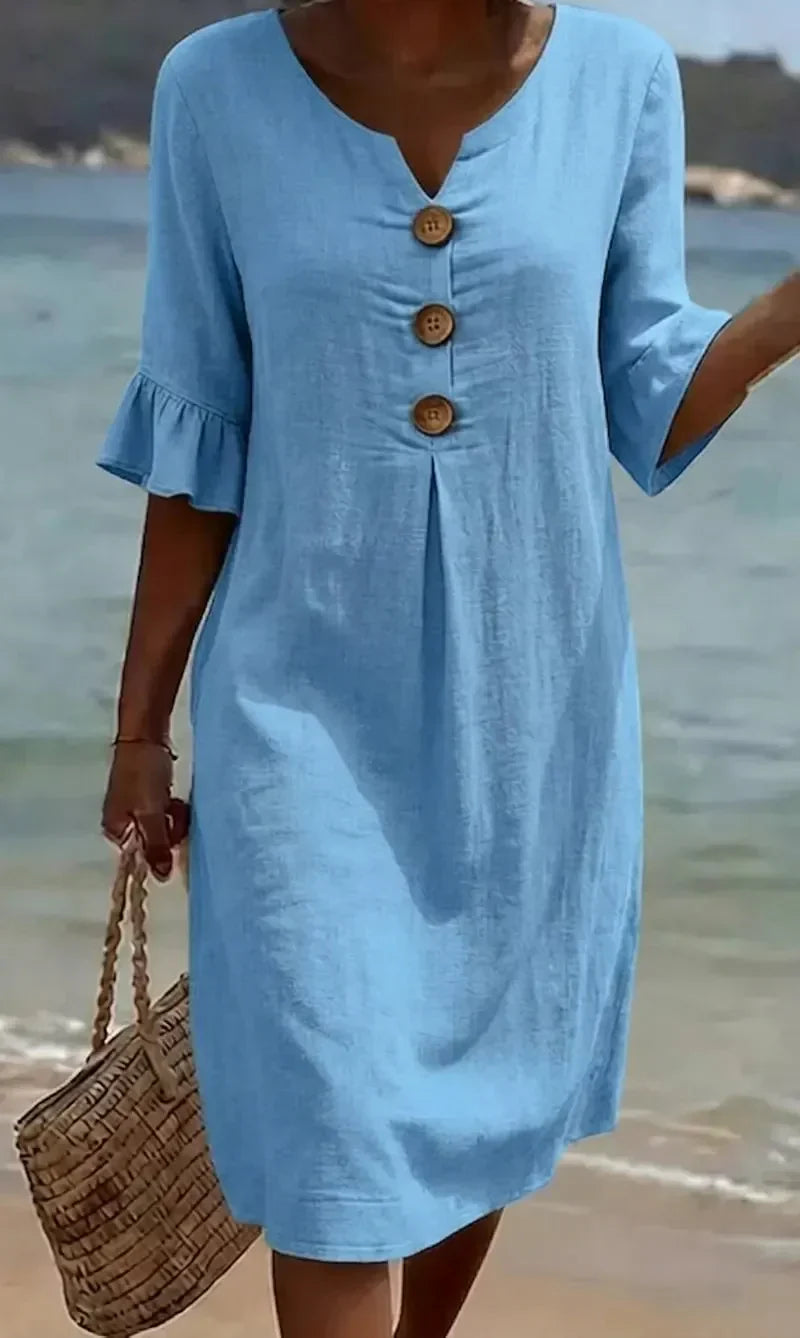 Radmila™ | Vestido de manga larga con textura