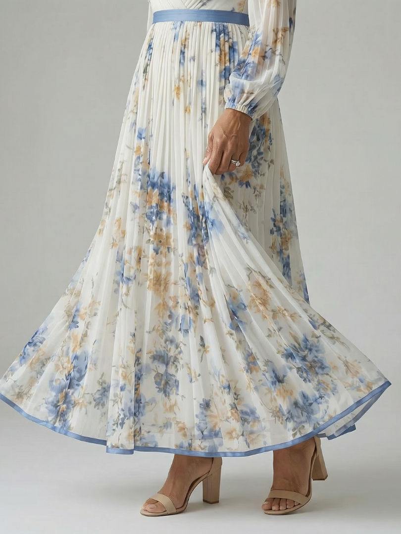 Raquel | Vestido Midi Cruzado con Pliegues