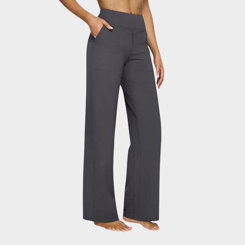 Calista™ | Pantalones de mujer de pierna ancha color marrón