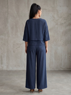 Río | Conjunto de Top en Capas y Pantalón Ancho