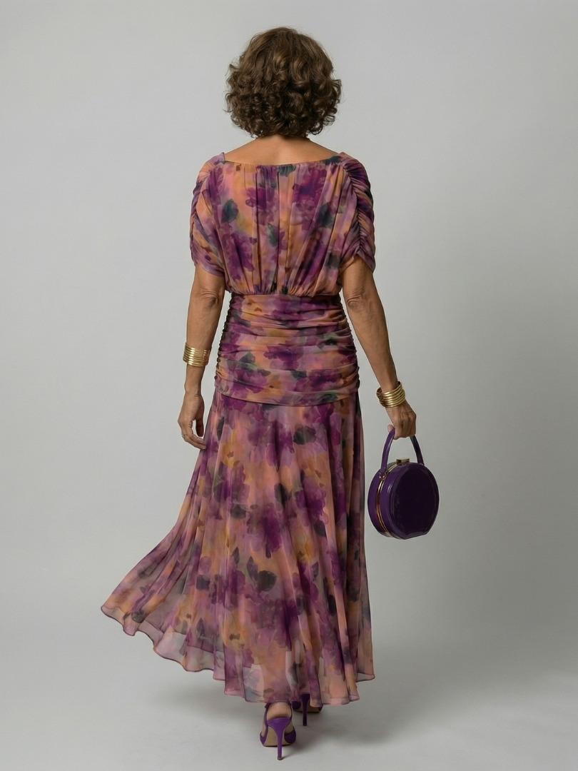 Celia | Vestido Midi con Hombro Descubierto