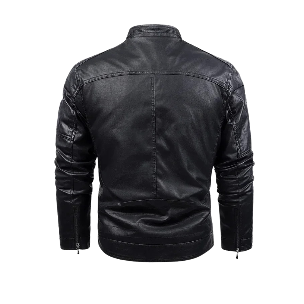 Lucas™ | Chaqueta de cuero con forro de felpa retro
