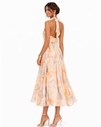 Aurora™ | Vestido con escote halter y estampado en acuarela