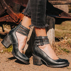 Nina | Sandalias de Tacón Cuadrado con Tiras