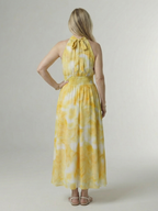 Silvia | Vestido Midi Halter Fruncido