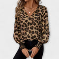 Sudadera elegante con estampado de leopardo
