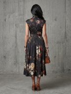 Pilar™ | Vestido midi plisado floral