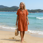 Pascale™ | Vestido maxi con cremallera frontal