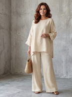 Prudencia | Conjunto de Túnica Oversize y Pantalón Ancho
