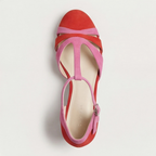 Lara | Sandalias de Tacón Cuadrado con Tobillera