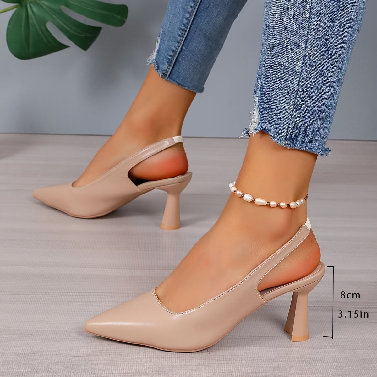 Sofía | Tacones Slingback con Puntera Fina