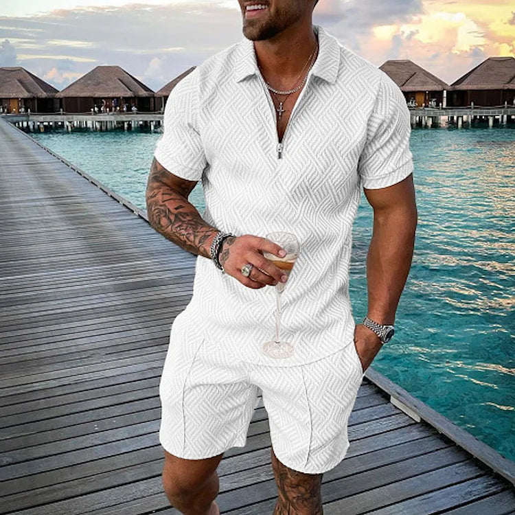 Mario™ | Conjunto polo blanco infinito y pantalones cortos