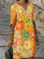 Anouk™ | Vestido maxi floral vibrante-